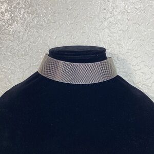 Elegant Silver Mesh Choker Necklace